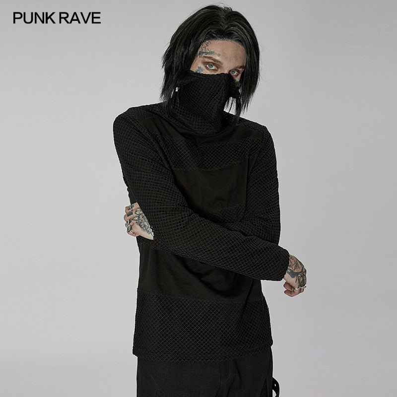 WT-743TCM Goth one-piece masked long sleeve T-shirt