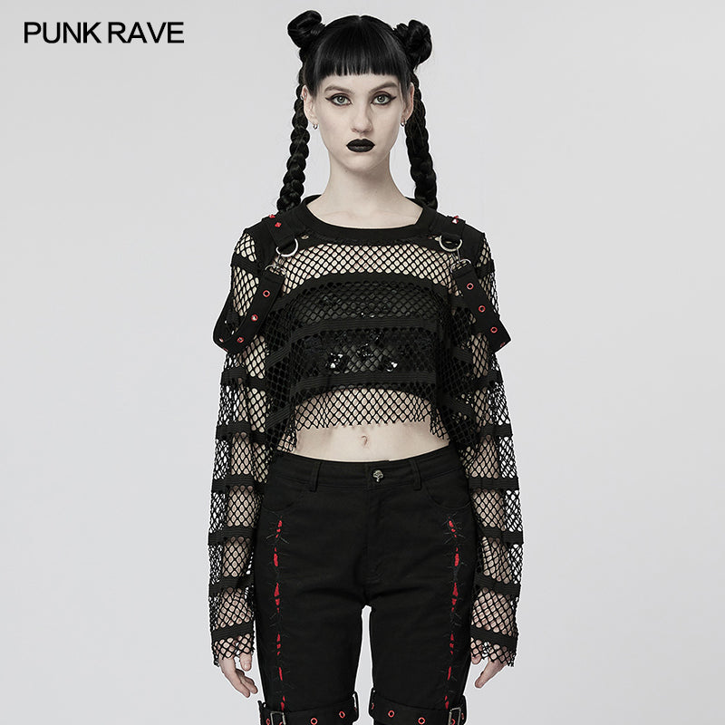 WT-761TCF Punk Loose Mesh T-shirt