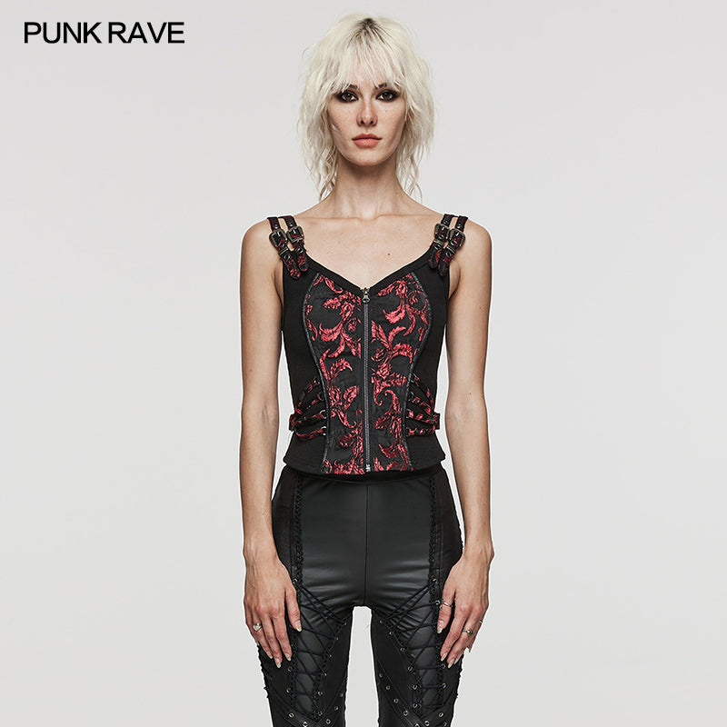 WY-1037MJF Steampunk Jacquard Vest