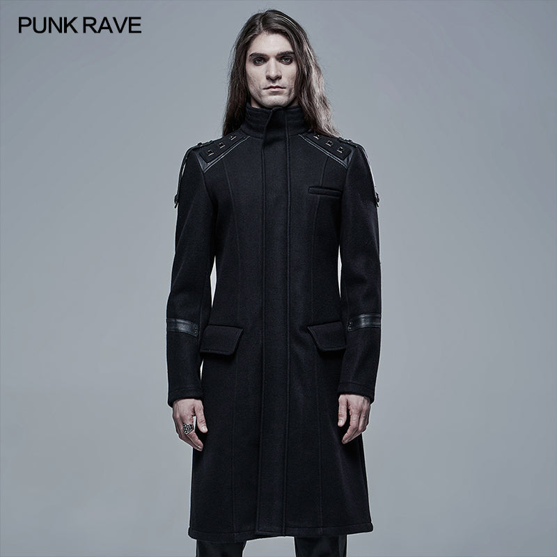 WY-1337ECM Goth Simple Woollen Cloth Jacket