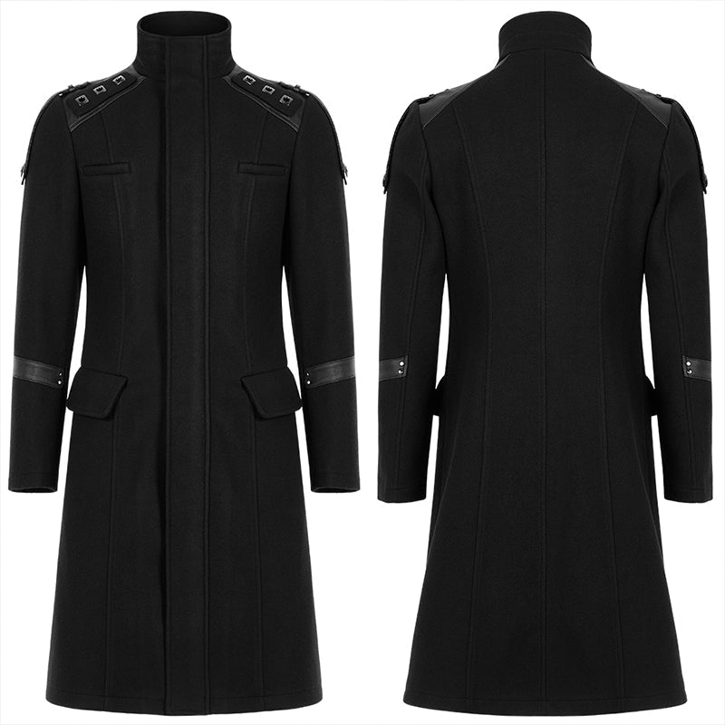 WY-1337ECM Goth Simple Woollen Cloth Jacket