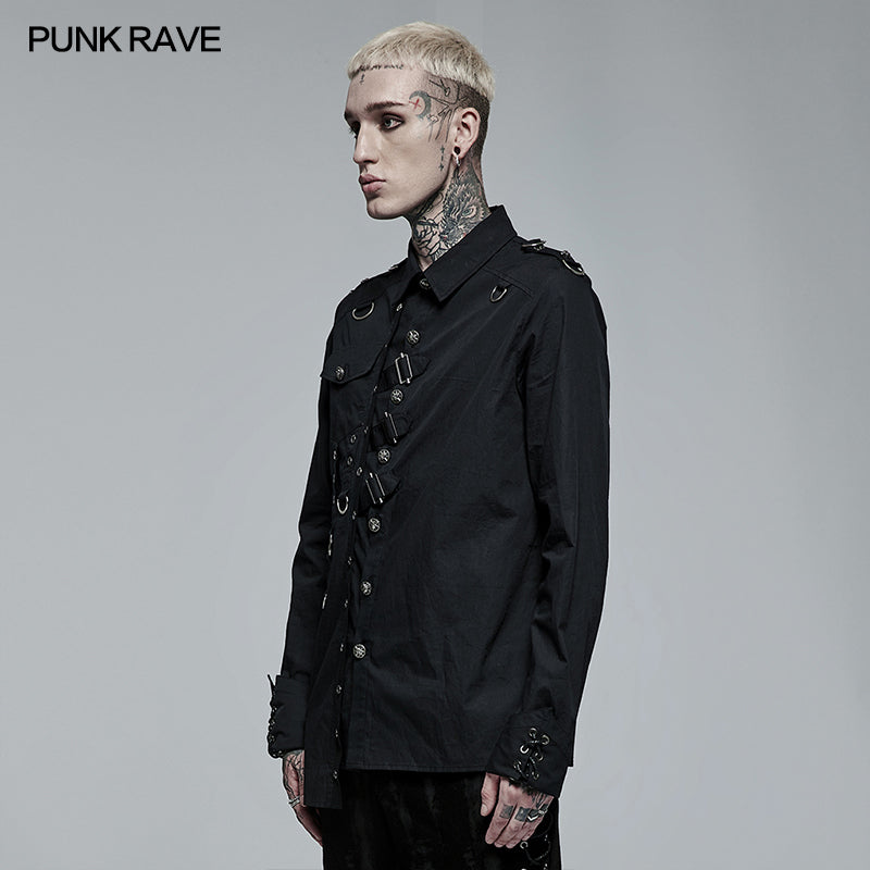 WY-1362DQM Punk Asymmetric Shirt