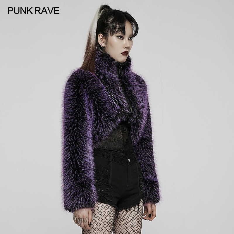 WY-1397ZDF Punk daily faux wool coat