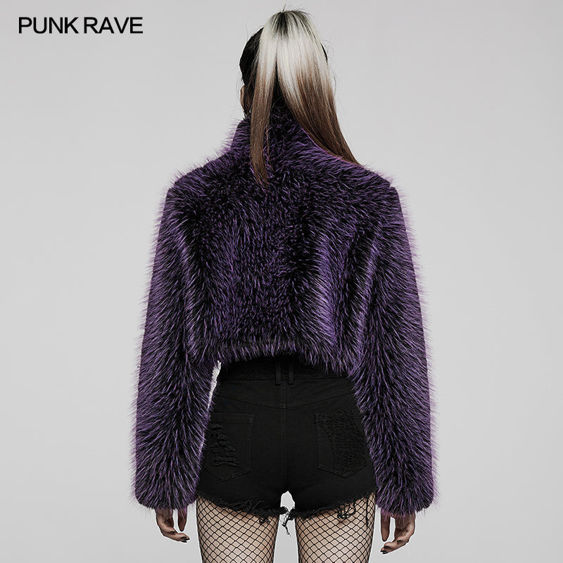 WY-1397ZDF Punk daily faux wool coat