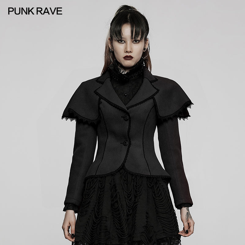 WY-1413EDF Goth faux wool jacket