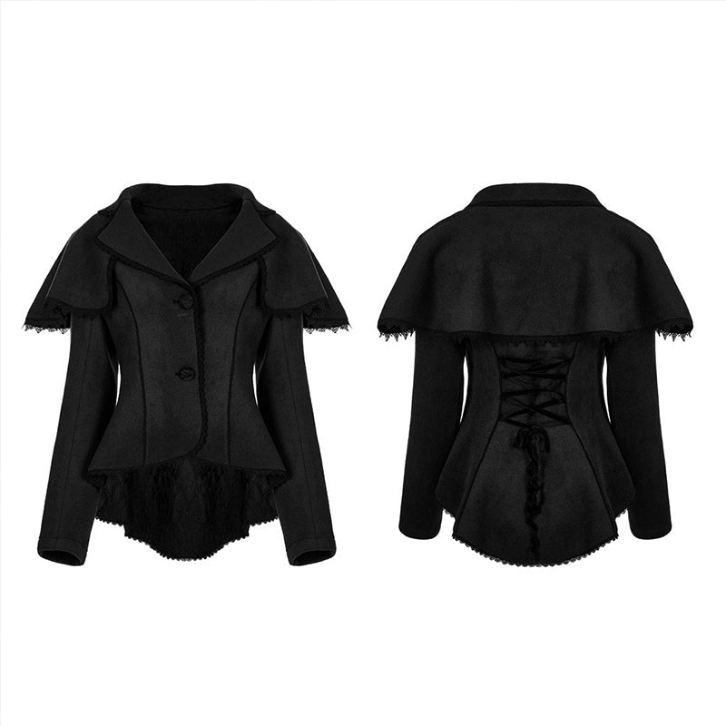 WY-1413EDF Goth faux wool jacket