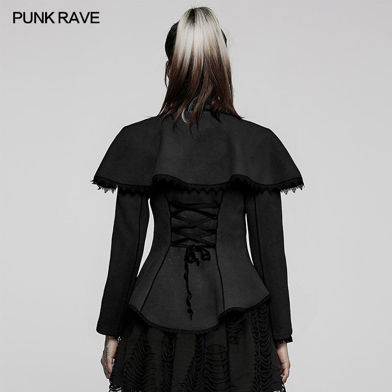 WY-1413EDF Goth faux wool jacket