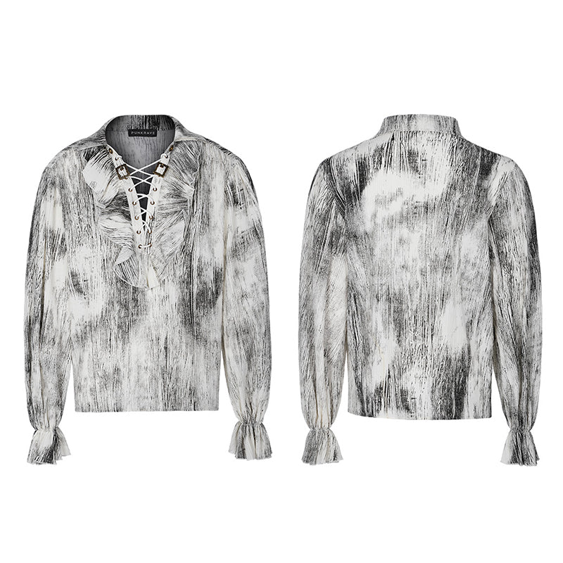 WY-1497CCM Goth tie-dyed jacquard shirt