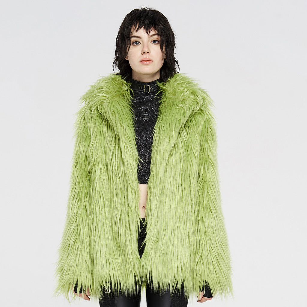 WY-1059XCF Simple punk imitation fur coat