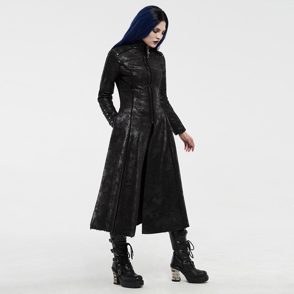 WY-1204XCF Gothic imitation fur long coat