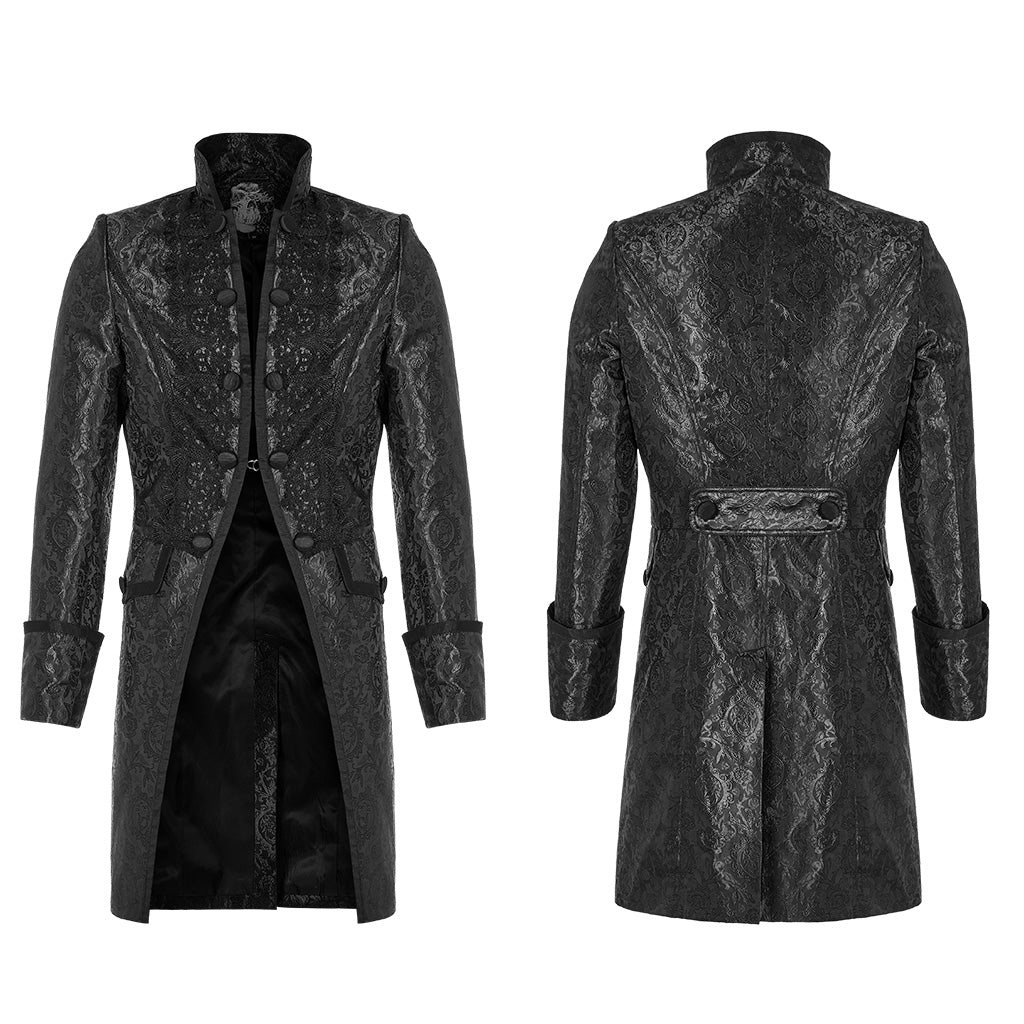 Palace jacquard men's long coat WY-1188LCM