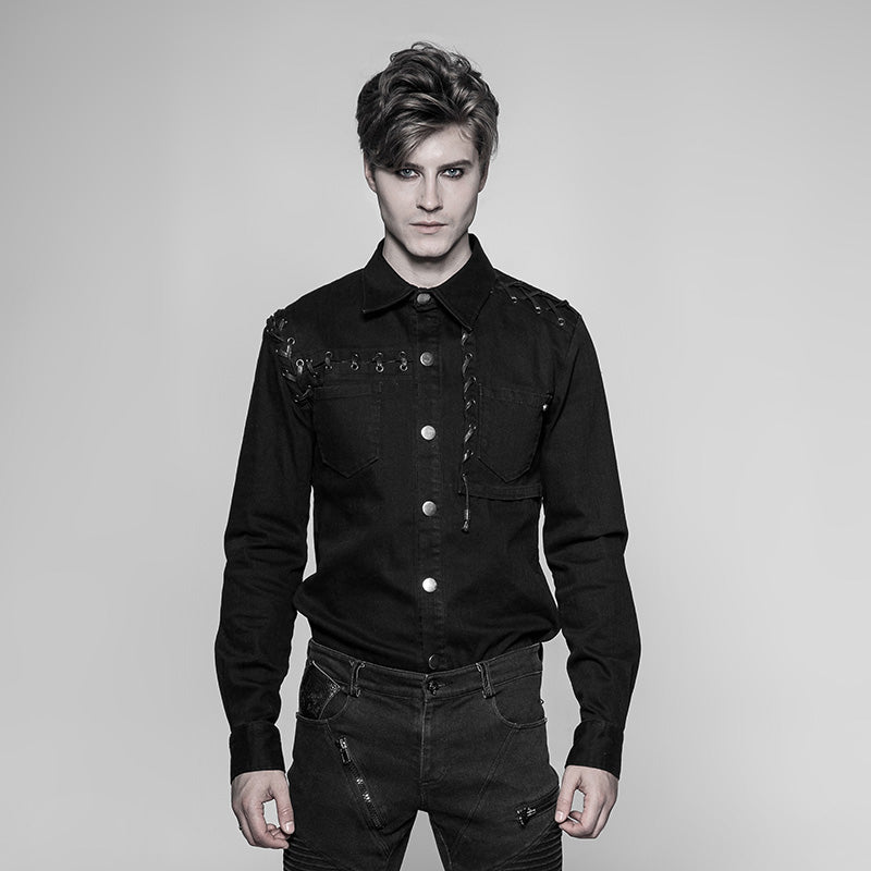 Punk Long-sleeved Men's Shirt WY-939CCM